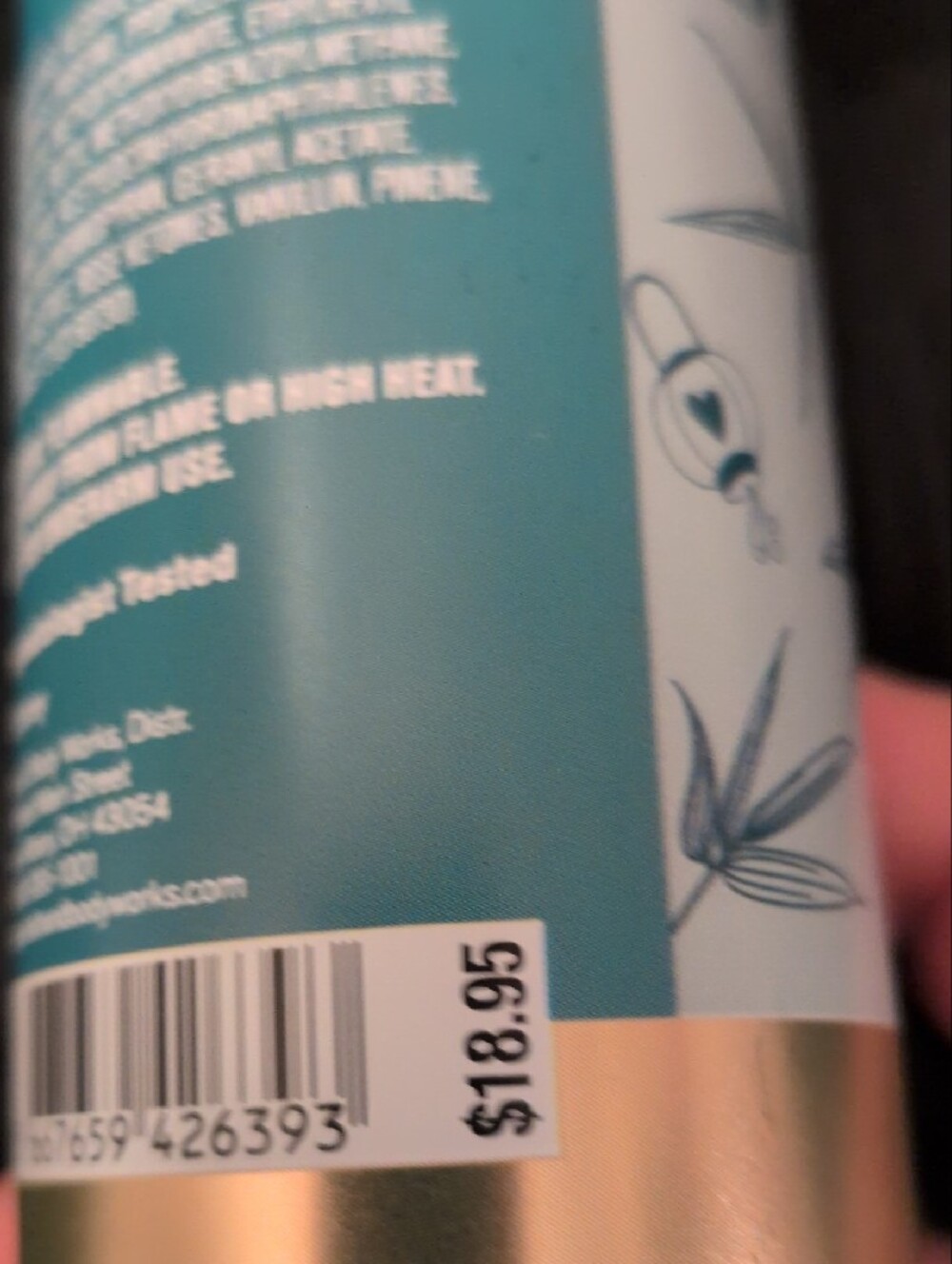 Disney Mulan Blue and Gold Decorative Body Spray - Picture 4 of 5